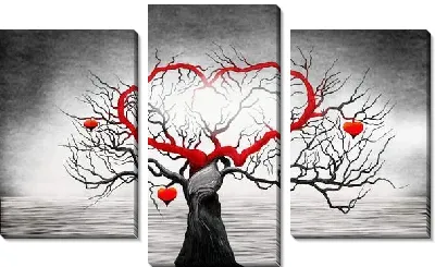 Модульная картина Дерево и любовь