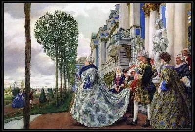 Императрица Елизавета Петровна в царском селе