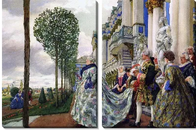 Императрица Елизавета Петровна в царском селе