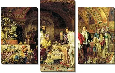 Иван Грозный показывает сокровища английскому послу Горсею