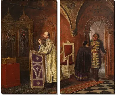 Картина Иван Грозный в молельне