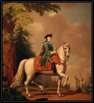 Императрица Екатерина II верхом на коне Бриллианте