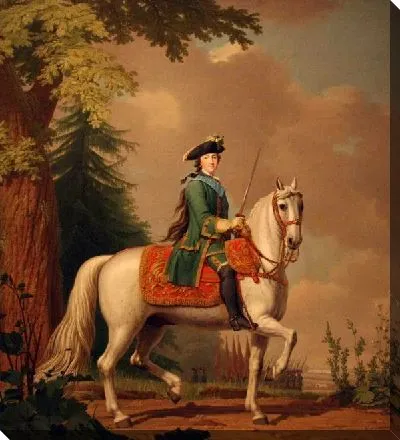 Императрица Екатерина II верхом на коне Бриллианте