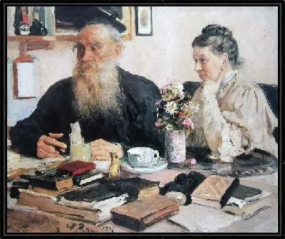 Картина Портрет Л.Н.Толстого с женой С.А.Толстой