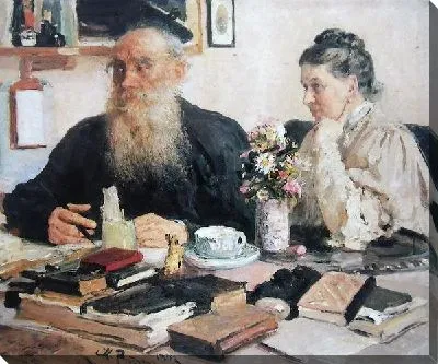 Картина Портрет Л.Н.Толстого с женой С.А.Толстой