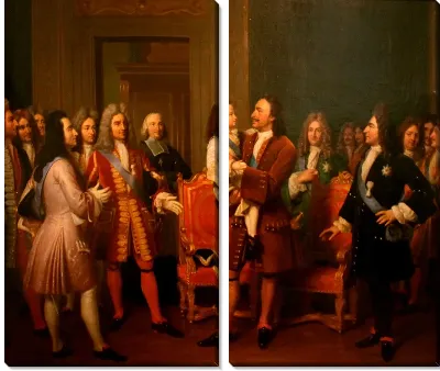 Картина Пётр I и Луи XV