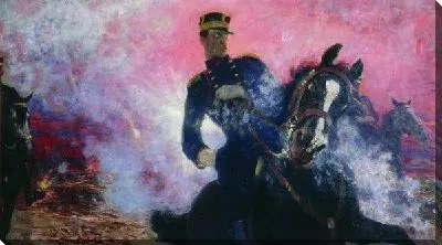 Картина Бельгийский король Альберт в момент взрыва плотины в 1914 году