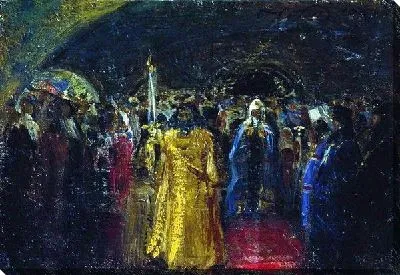 Картина Выход патриарха Гермогена