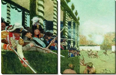 Император Александр I и император Наполеон на охоте