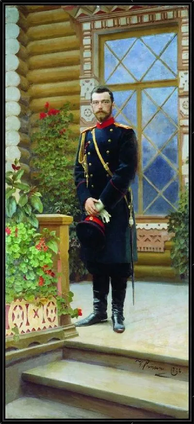 Картина Портрет императора Николая II на крыльце