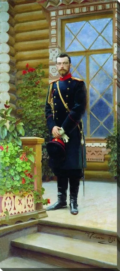 Картина Портрет императора Николая II на крыльце