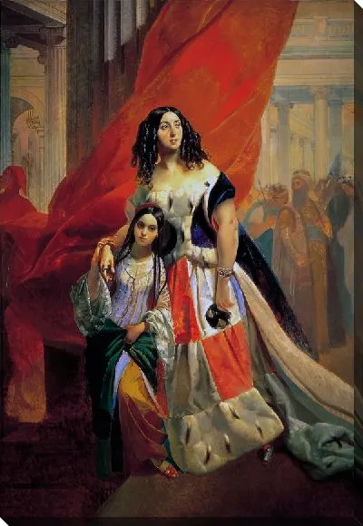 Картина Портрет Ю.П Самойловой с приёмной дочерью Амалией