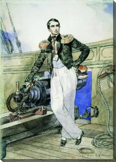 Картина Портрет Владимира Корнилова на борту брига «Фемистокл»