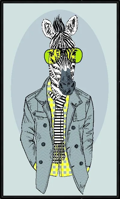 Картина Зебра в желтых очках