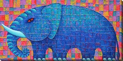 Картина маслом Слон №7