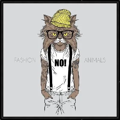 Кот хипстер