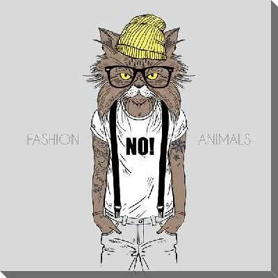 Кот хипстер