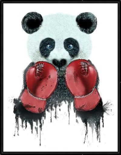Картина Панда боксер