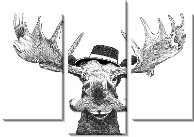 Лось в шляпе