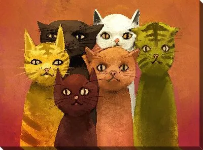 Постер 6 кошек