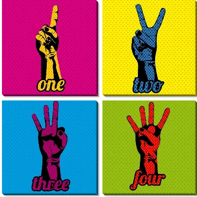 Модульная картина Раз два три четыре