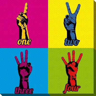 Картина маслом Раз два три четыре