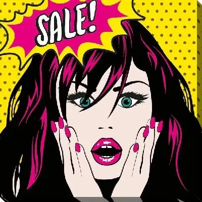 Картина маслом Распродажа поп арт