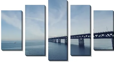 Модульная картина Мост в море