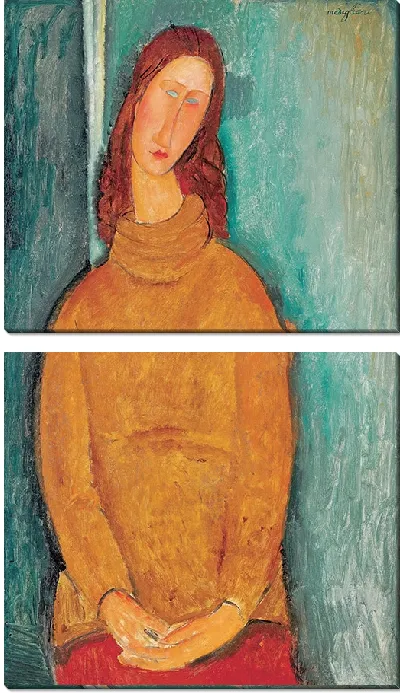 Картина Жанна Эбютерн в желтом джемпере (1919)