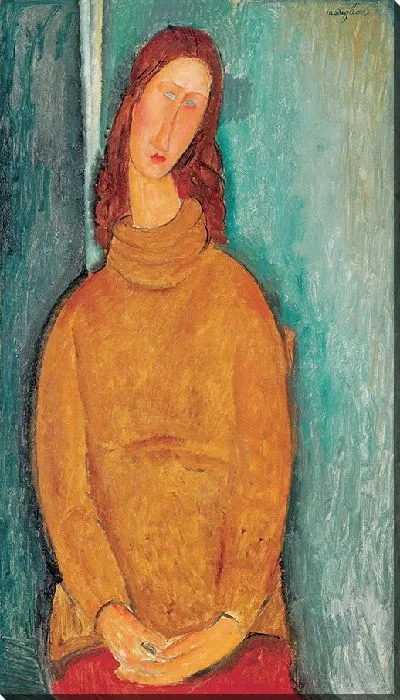 Картина Жанна Эбютерн в желтом джемпере (1919)