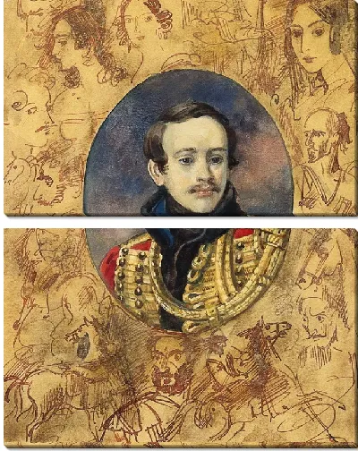 Модульная картина Лермонтов Михаил