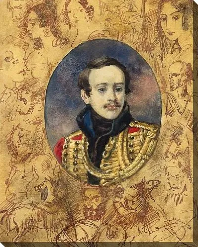 Картина маслом Лермонтов Михаил