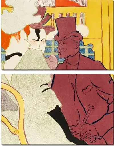 Картина Флирт. Англичанин в Мулен Руж (1892)