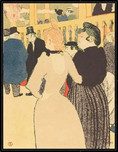 Картина В Мулен Руж, Ла Гулю и ее сестра (1892)