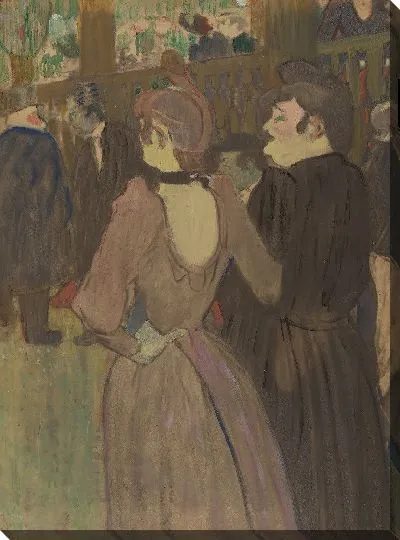 Картина В Мулен Руж, Ла Гулю и ее сестра (1892)