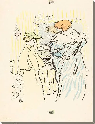 Картина Две женщины перед зеркалом (1864)