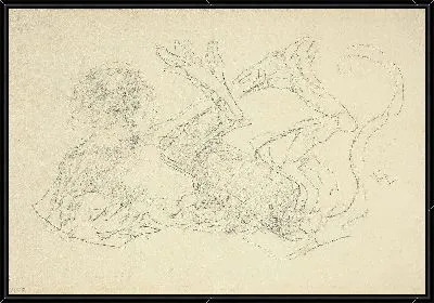 Картина Обезьяна, играющая на спине (1880)