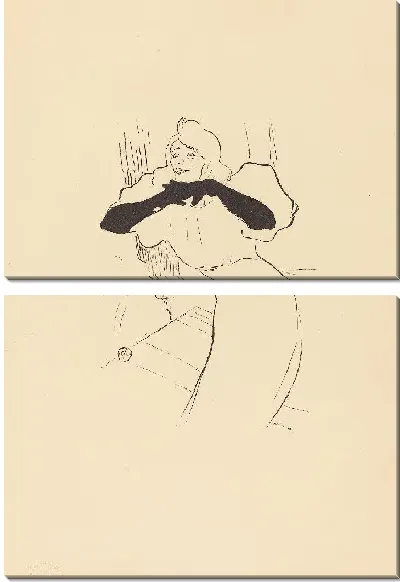 Картина Певица Иветт Гильбер «Задержитесь дольше, Лу» (1864-1901)