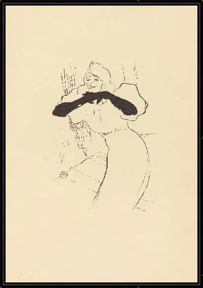 Картина Певица Иветт Гильбер «Задержитесь дольше, Лу» (1864-1901)