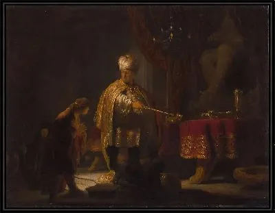 Картина Даниил и царь Кир у идола Ваала (1633)