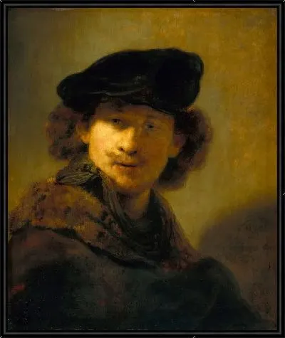 Картина  Автопортрет в вельветовом берете (1634)