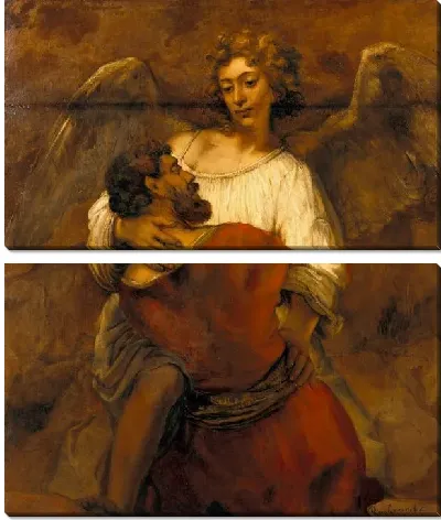 Картина Борьба Иакова с Ангелом (1659)