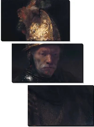 Картина Мужчина в золотом шлеме (1650)