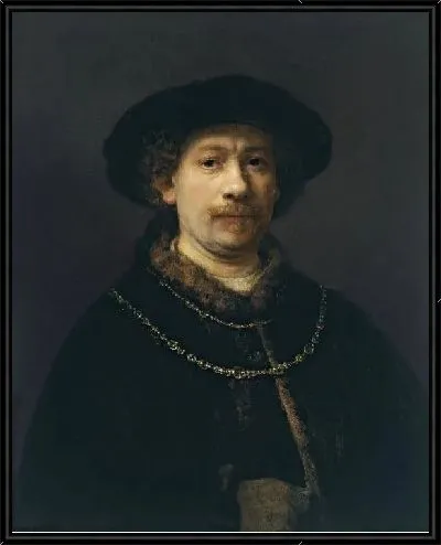 Картина Автопортрет в шляпе и двумя цепочками (1642-1643)