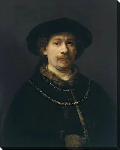 Картина Автопортрет в шляпе и двумя цепочками (1642-1643)