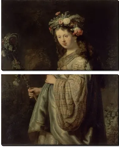 Картина Саския в образе Флоры (1634)