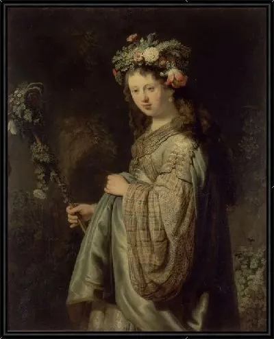 Картина Саския в образе Флоры (1634)