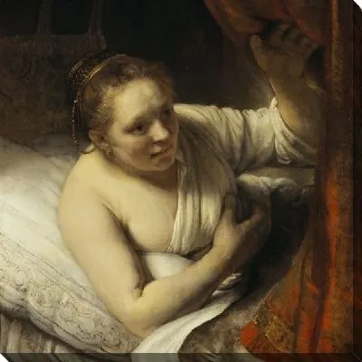 Картина Молодая женщина в кровати (1645)