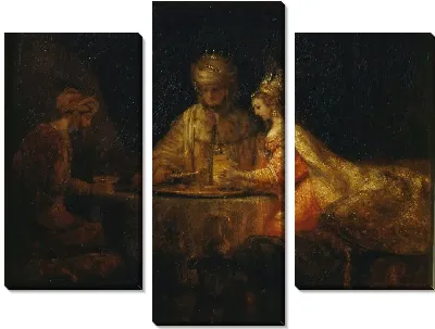 Картина Артаксеркс, Аман и Эсфирь (1660)