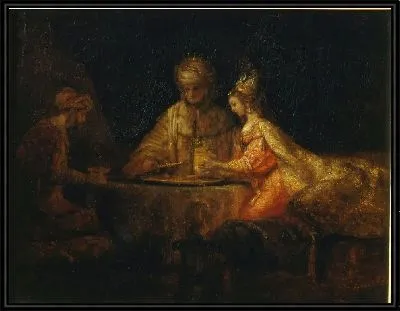 Картина Артаксеркс, Аман и Эсфирь (1660)